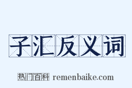 子汇反义词是什么意思的图片